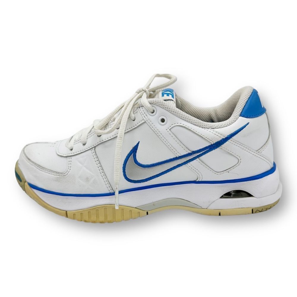 Nike Air‎ Del Mar III White/Blue/Silver Leather Low-Top Chunky Sneaker Sz 7.5